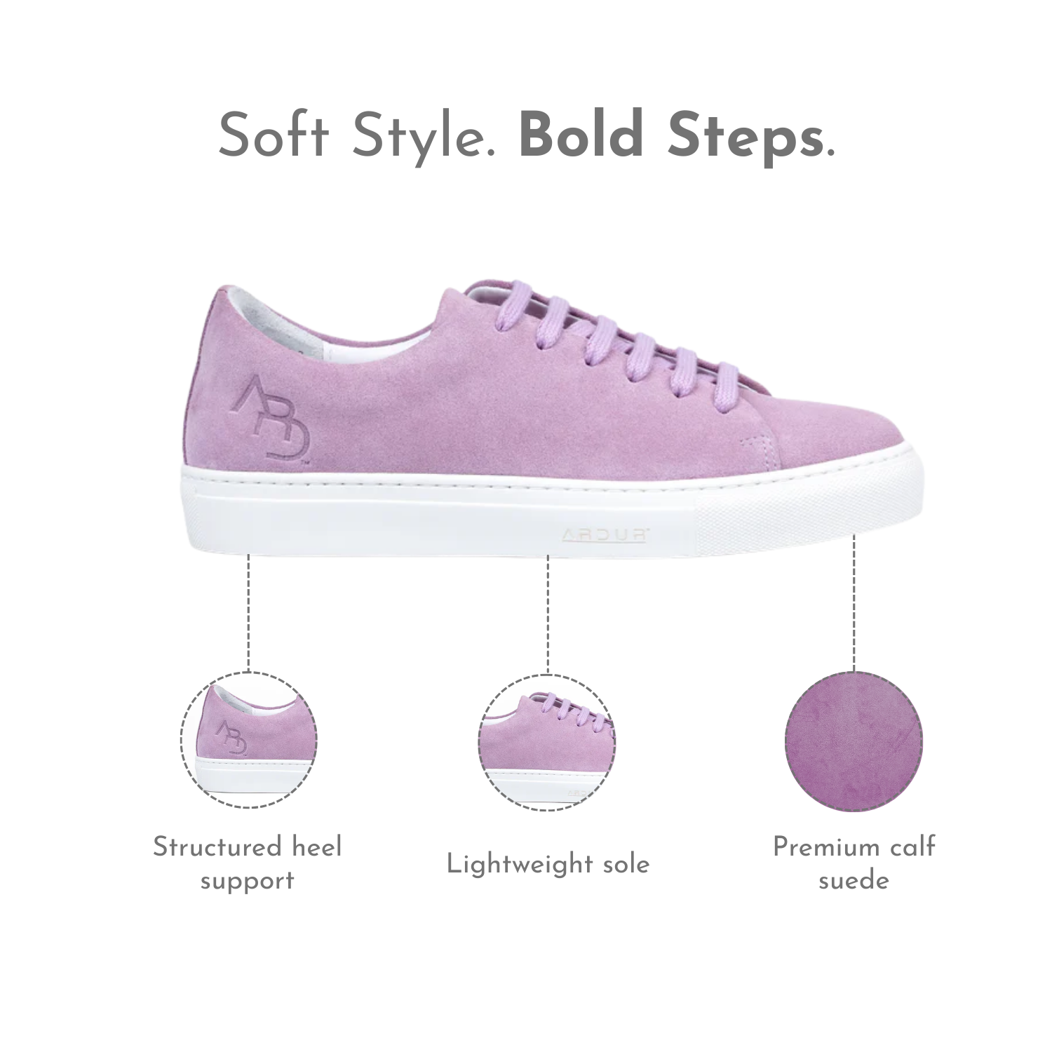 Mauve Aura | Women's Suede Sneakers