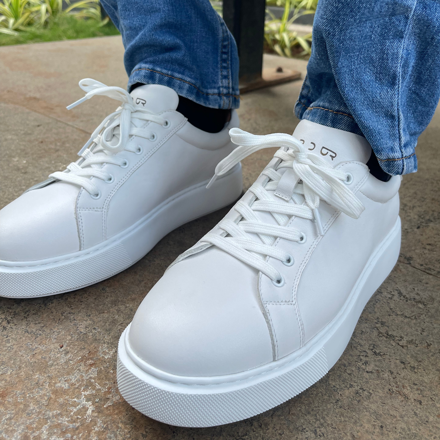 Arctic Men's White Leather Sneakers – Ardur Shoes