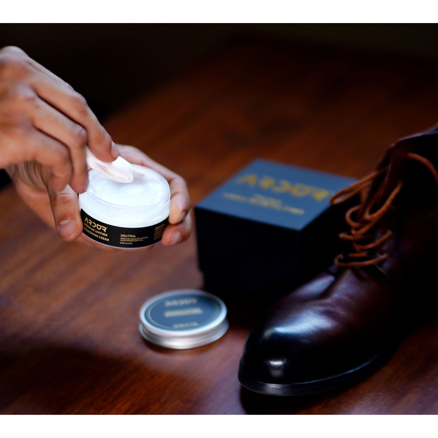 Premium Leather Nourishing Cream for all types of shoes