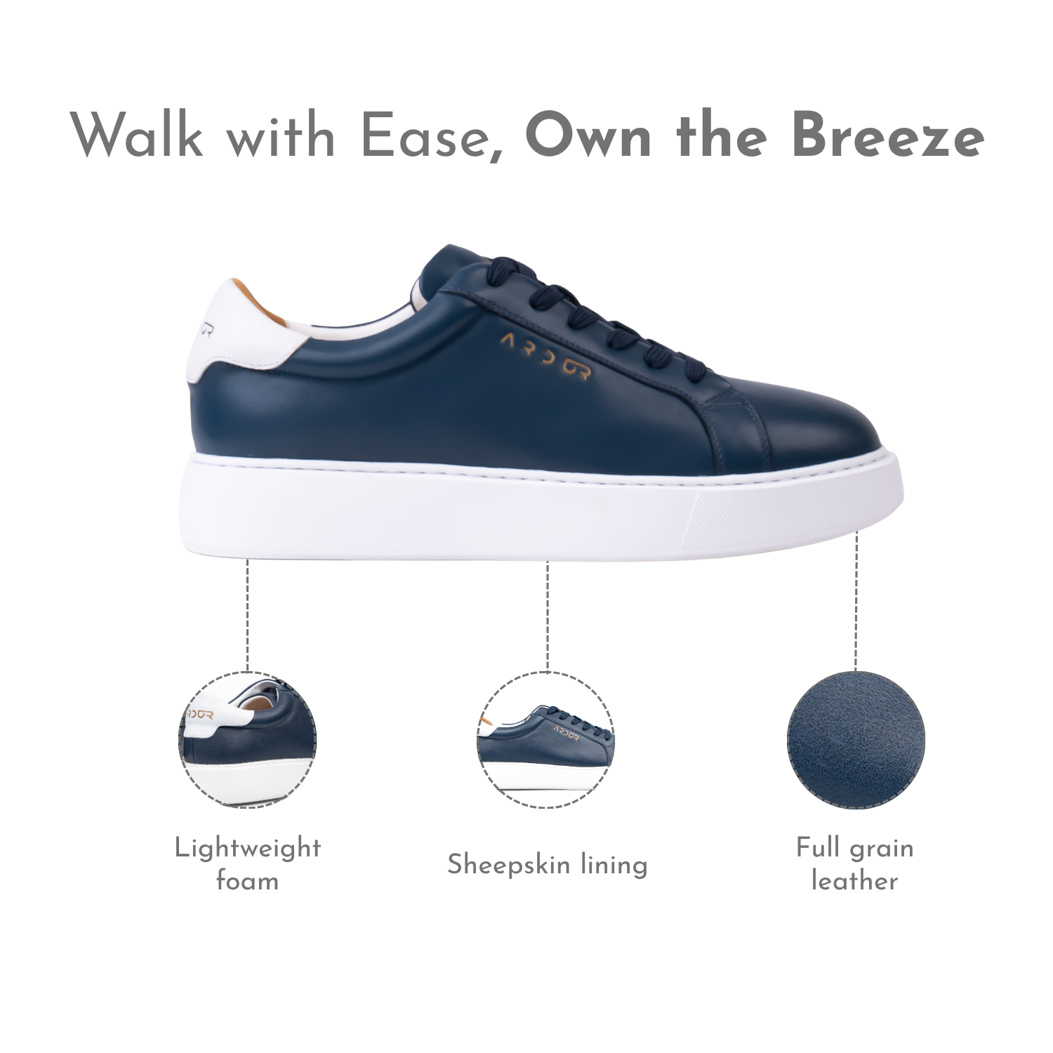Full Grain Verano Leather Sneaker for Men